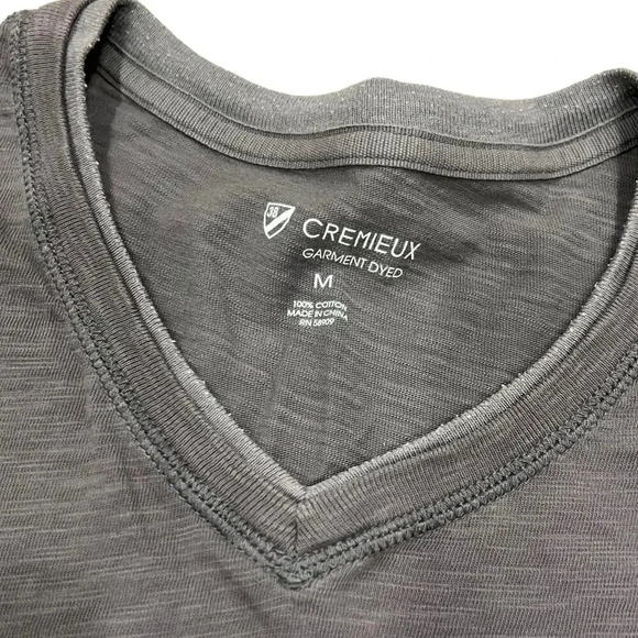 Cremieux Gray Garment Dyed Cotton T-Shirt M - Picture 3 of 4
